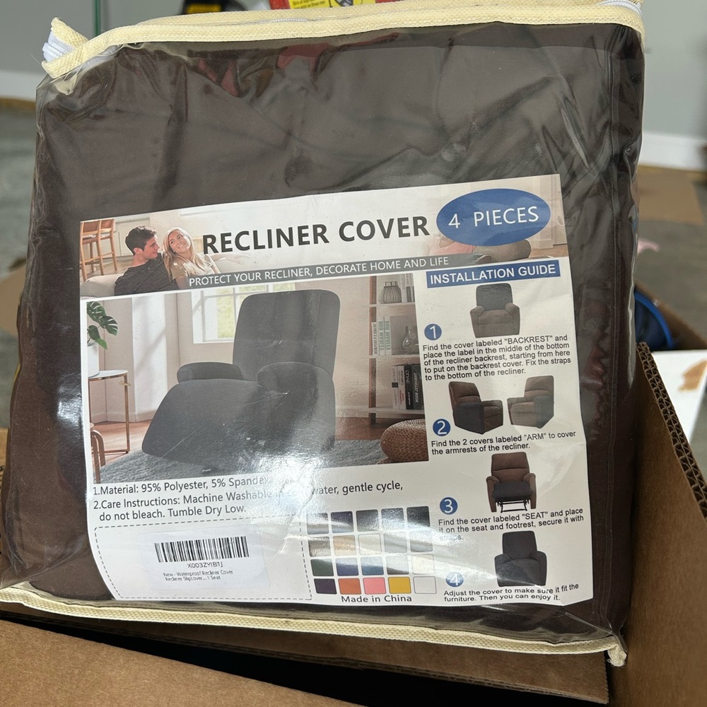 Recliner Cover in Dark Coffee Color